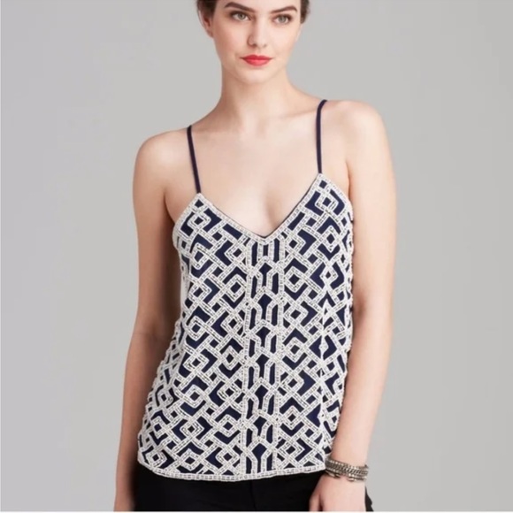 Parker Tops - Parker Beaded Silk top size S